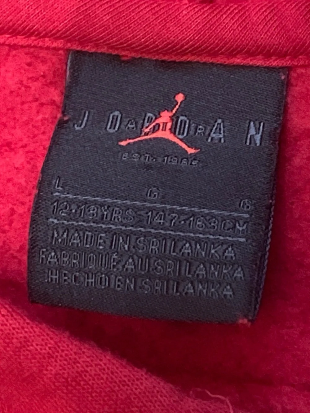 Jordan Kids Red Pullover Hoodie with Jumpman Logo